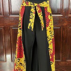 7th Avenue Design Studio NY&C Mixed Print Open Front Skirt with Pants Medium New